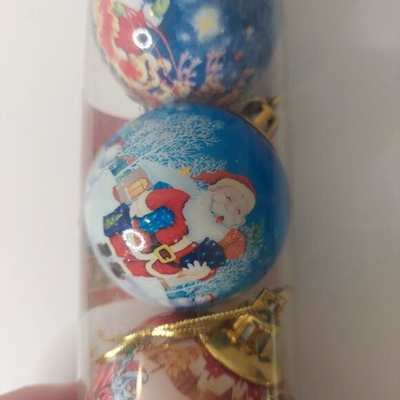 Deco Noel 5 pack Ornaments 2" inche Balls - Picture 5 of 7